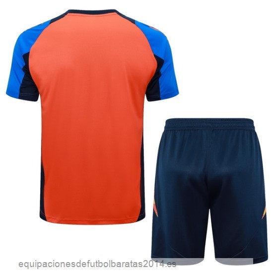 Nuevo Entrenamiento Conjunto Completo Juventus 24/25 Naranja Azul Baratas